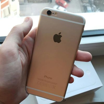 Лот: 5727443. Фото: 1. Apple iPhone 6 Gold 16Gb - РСТ... Смартфоны