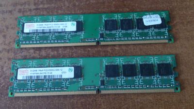 Лот: 3404829. Фото: 1. Hynix две планки по 512mb PC2-5300. Оперативная память