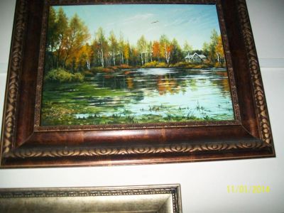 Лот: 3596354. Фото: 1. картина 54*46 холст масло осень. Картины, рисунки