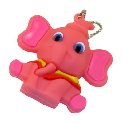 Лот: 4518645. Фото: 1. USB флешка 8Gb "Слоник", розовый. USB-флеш карты