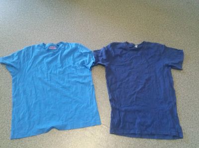 Лот: 11708217. Фото: 1. Две синие футболки. Футболки