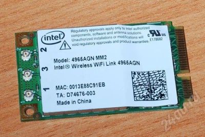Лот: 634630. Фото: 1. Wi-Fi Wireless Intel 4965AGN miniPCI-E. Другое (комплектующие)