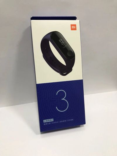 Лот: 13468345. Фото: 1. Xiaomi Mi Band 3 Blue новый!. Смарт-часы, фитнес-браслеты, аксессуары