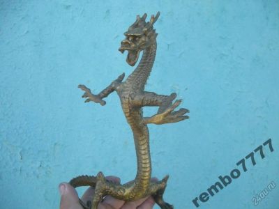 Лот: 5824103. Фото: 1. дракон.бронза .22см.камбоджа.фен-шуй... Скульптуры