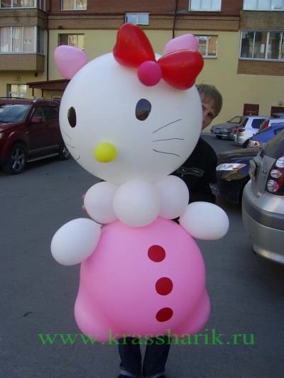 Лот: 3498112. Фото: 1. kitty из шаров. Воздушные шары