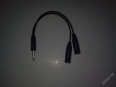 Лот: 837335. Фото: 1. Разветвитель 2 x 3,5mm stereo... Шнуры, кабели, разъёмы
