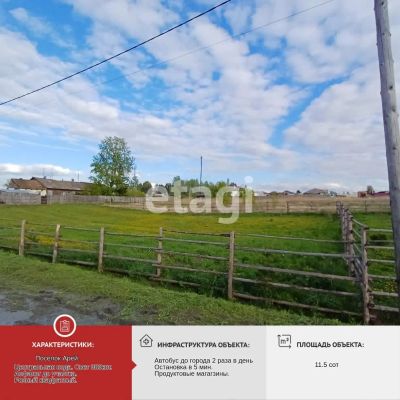 Лот: 25297942. Фото: 1. участок , посёлок Арей посёлок... Земельные участки