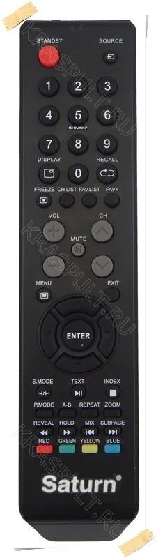 Лот: 15904984. Фото: 1. Пульт SATURN TV LED19K. Пульты ДУ