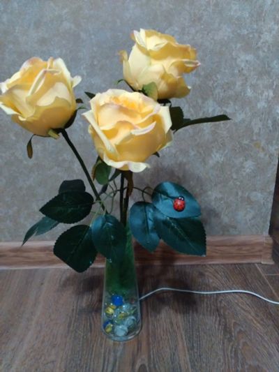 Лот: 12671769. Фото: 1. ночник *желтые розы*. Другое освещение