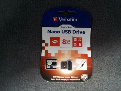 Лот: 7559392. Фото: 1. Nano USB Drive Verbatim USB 8Gb... USB-флеш карты