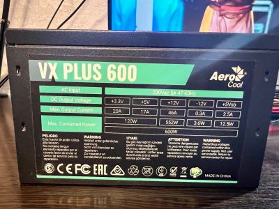 Лот: 25323174. Фото: 1. Блок питания AeroCool VX PLUS... Корпуса, блоки питания