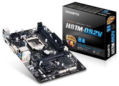 Лот: 10651633. Фото: 1. Gigabyte H81M-DS2V. Материнские платы