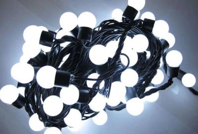 Лот: 6573714. Фото: 1. Гирлянда светодиодная белая 50led... Гирлянды, шарики, новогодние аксессуары