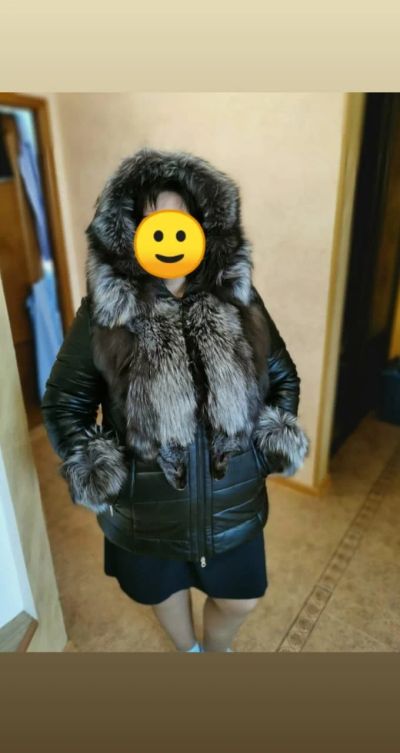 Лот: 15025211. Фото: 1. Кожаный пуховик. Верхняя одежда