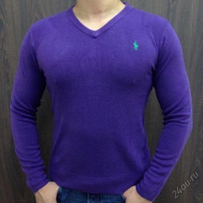 Лот: 5967417. Фото: 1. Кофта Polo фиолетовая р-р 50. Свитеры, толстовки, худи