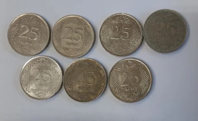 Лот: 25314356. Фото: 1. Монеты Турция набор 25 курушей... Наборы монет