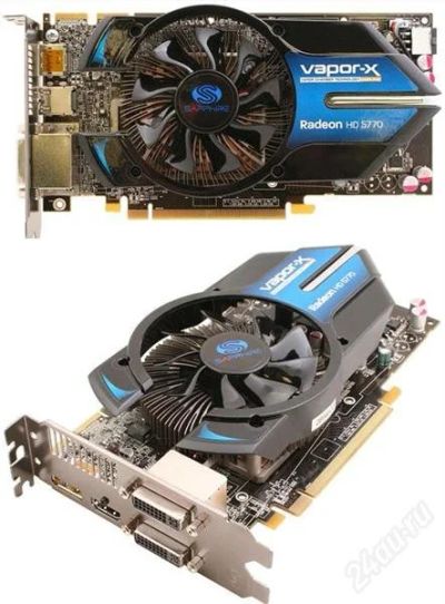 Лот: 1253257. Фото: 1. Radeon HD 5770 1024 Мбайт Vapor-X. Видеокарты