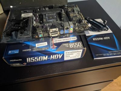Лот: 20257529. Фото: 1. Материнская плата ASRock B550M-HDV. Материнские платы