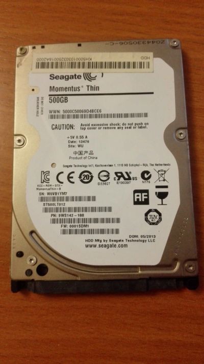Лот: 15040305. Фото: 1. Жёсткий диск HDD 500GB. Жёсткие диски (HDD)