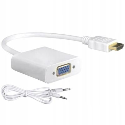 Лот: 24698773. Фото: 1. Адаптер hdmi-VGA, разрешение до... Шлейфы, кабели, переходники