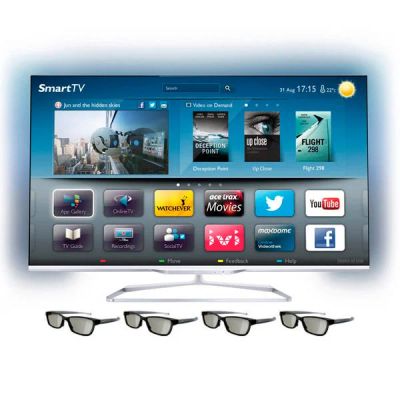Лот: 4045747. Фото: 1. Новый 3D Телевизор Philips 55PFL7108S... Телевизоры