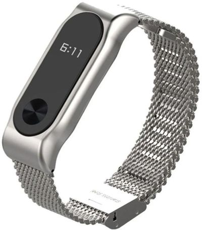 Лот: 15565564. Фото: 1. Xiaomi Mi Band 2 (металлический... Смарт-часы, фитнес-браслеты, аксессуары
