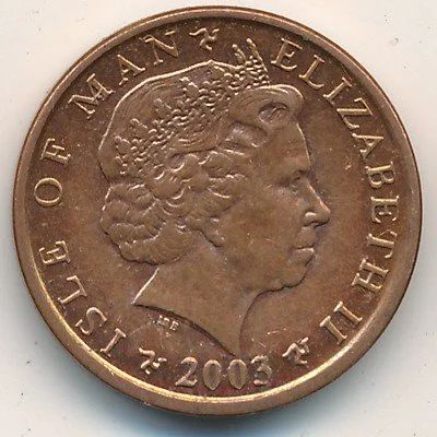 Лот: 8716464. Фото: 1. Остров Мэн 1 пенни 2003 года... Великобритания и острова