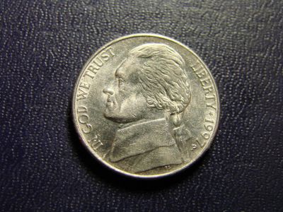Лот: 10577771. Фото: 1. 5 центов 1997, США, с президентом... Америка