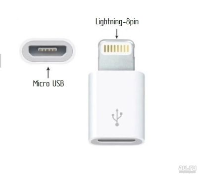 Лот: 10333203. Фото: 1. Переходник от Lightning (Apple... Дата-кабели, переходники