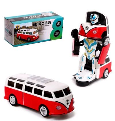 Лот: 21095787. Фото: 1. Робот «Ретро автобус», световые... Другое (игрушки)