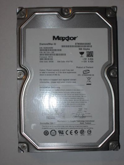 Лот: 6126097. Фото: 1. HDD 500 Gb Maxtor DiamondMax 22... Жёсткие диски (HDD)