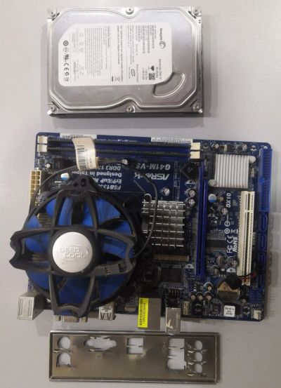 Лот: 17576495. Фото: 1. G41M-VS3 + Intel E670 + 2GB... Комплекты запчастей