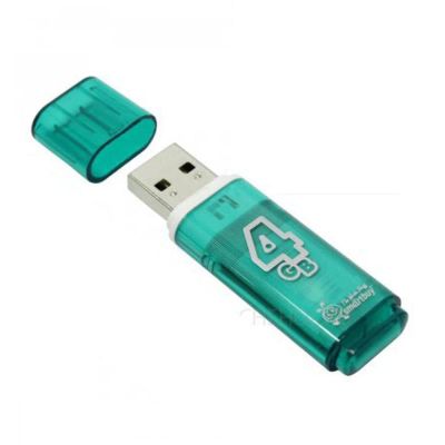 Лот: 11466580. Фото: 1. Флешка USB 2.0 4Gb Smart Buy Glossy... USB-флеш карты
