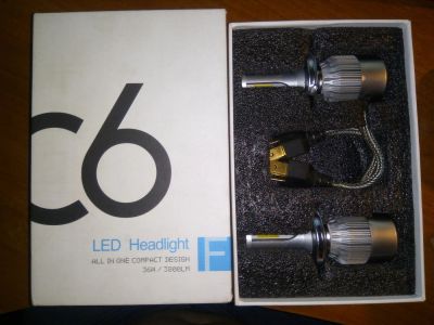 Лот: 10454277. Фото: 1. Светодиодные лампы в фару автомобиля... Оптика и освещение