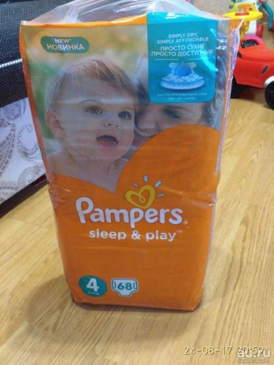 Лот: 10168019. Фото: 1. Подгузники Pampers sleep and play... Детская гигиена
