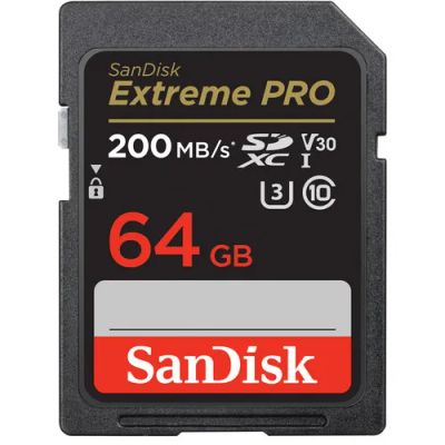 Лот: 21638243. Фото: 1. Карта памяти SanDisk 64GB Extreme... Карты памяти