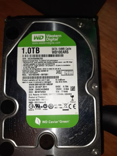Лот: 18417252. Фото: 1. Жесткий диск WD 1TB. Жёсткие диски (HDD)