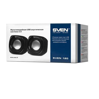 Лот: 22979720. Фото: 1. Колонки Sven 120, чёрный, USB... Портативные, беспроводные колонки