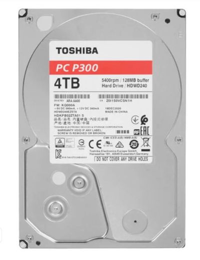 Лот: 18052665. Фото: 1. 3.5" 4Tb Toshiba HDWD240EZSTA. Жёсткие диски (HDD)