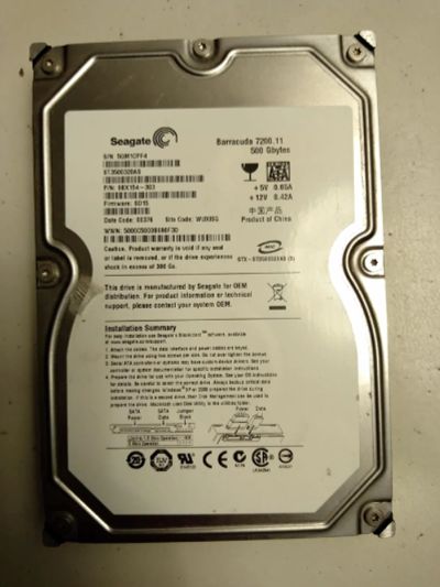 Лот: 19836774. Фото: 1. Женский диск 500 GB. Жёсткие диски (HDD)