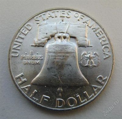 Лот: 1868463. Фото: 1. США 1/2 доллара 1958г. ,серебро... Америка