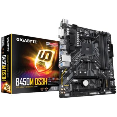 Лот: 18659985. Фото: 1. Материнская плата Gigabyte b450m... Материнские платы