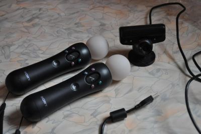 Лот: 4672105. Фото: 1. PS3 Sony PS Move (2) + PS Eye. Аксессуары для игровых приставок, консолей, геймпады