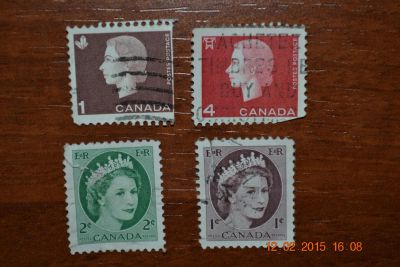 Лот: 5091360. Фото: 1. Марки Канады одним лотом с небольшими... Марки