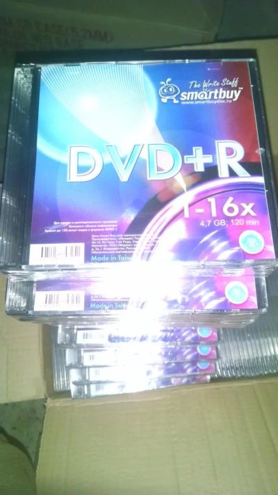 Лот: 6581410. Фото: 1. Диск SmartBuy DVD+R 4.7Gb 16x... CD, DVD, BluRay
