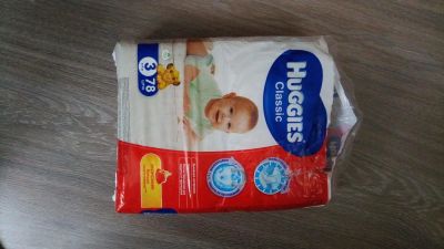 Лот: 10460274. Фото: 1. Подгузники Huggies Classic 3... Детская гигиена