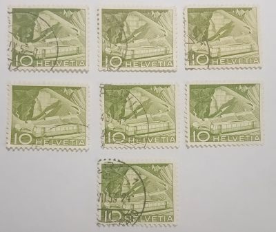 Лот: 25310356. Фото: 1. Марки_Швейцария, 10Ct.- сентиме... Марки