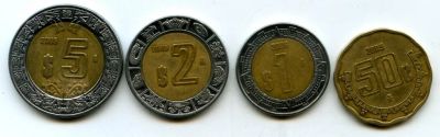 Лот: 5903947. Фото: 1. Монеты Мексика 50 сентавос - 5... Наборы монет