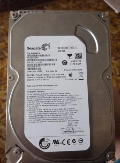 Лот: 7292408. Фото: 1. hdd 250 seagate. Жёсткие диски (HDD)