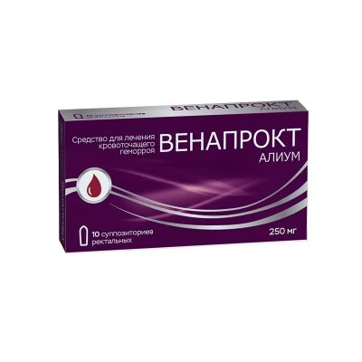 Лот: 24635027. Фото: 1. Венапрокт Алиум суппозитории ректальные... Лекарства